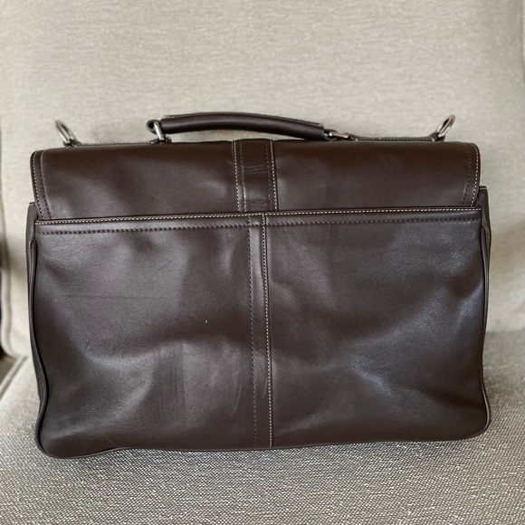 Men’s Coach Dark Brown Brief Case Never Used - Picture 4 of 14